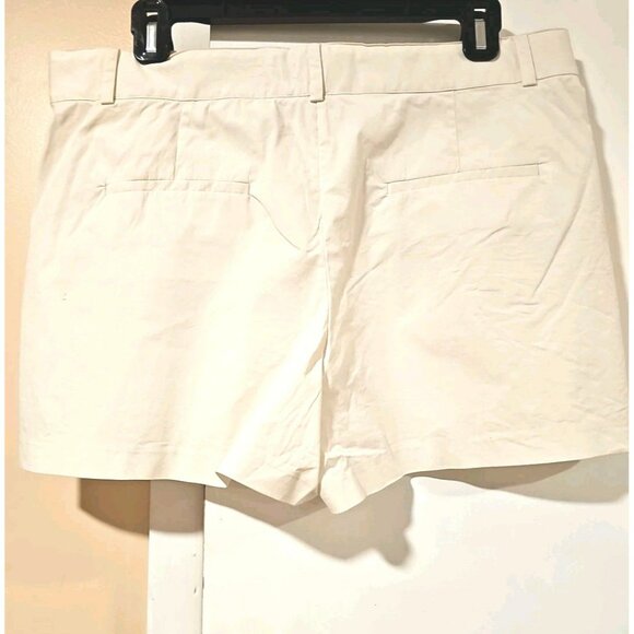 Theory Shorts Women's Sz 12 Ivory Casual Travel Beach Vacation Preppy Nautical - Picture 4 of 10
